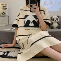 2024年新款睡裙女夏季纯棉短袖孕妇性感夏天大码甜美睡衣女款夏款