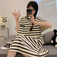 2024年新款睡裙女夏季纯棉短袖孕妇性感夏天大码甜美睡衣女款夏款