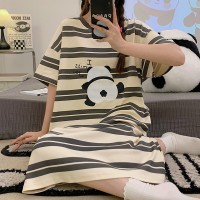 2024年新款睡裙女夏季纯棉短袖孕妇性感夏天大码甜美睡衣女款夏款