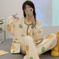 睡衣女士纯棉春秋季2024年新款长袖甜美秋冬款薄款大码家居服套装