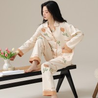 7A抑菌防螨睡衣女春秋季纯棉长袖全棉2024年新款可外穿家居服套装