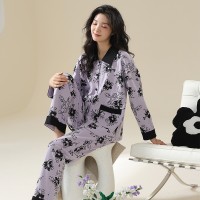 7A抑菌防螨睡衣女春秋季纯棉长袖全棉2024年新款可外穿家居服套装