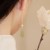 绿玉兰花耳环（黄金色）  