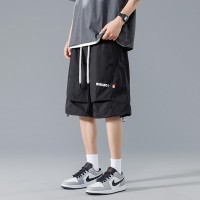 新款男士五分裤夏季薄款宽松直筒学生裤子外穿透气休闲潮短裤