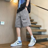 新款男士五分裤夏季薄款宽松直筒学生裤子外穿透气休闲潮短裤