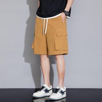 工装短裤男士夏季薄款潮牌宽松直筒休闲速干透气冰丝五分裤大裤衩