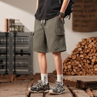 新款休闲短裤男生夏季薄款五分马裤男生宽松男款运动工装裤子