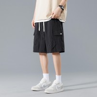 新款休闲短裤男生夏季薄款五分马裤男生宽松男款运动工装裤子