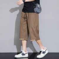 新款大码男士七分裤夏季薄款宽松直筒学生裤子外穿透气休闲潮短裤