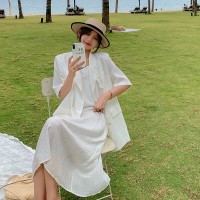 夏装现货韩版短袖西装+吊带裙两件套套装女202A