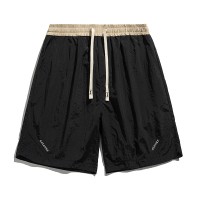 夏天休闲短裤男生夏季薄款宽松沙滩马裤冰丝中裤男士运动五分裤子