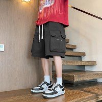 新款透气工装短裤男士中裤夏季薄款潮牌宽松直筒休闲宽松休闲五分