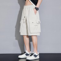 新款透气工装短裤男士中裤夏季薄款潮牌宽松直筒休闲宽松休闲五分