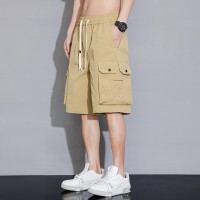 新款透气工装短裤男士中裤夏季薄款潮牌宽松直筒休闲宽松休闲五分