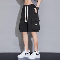 大码工装短裤男夏季男士运动休闲美式中裤男生速干宽松五分裤子