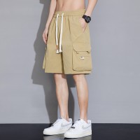 大码工装短裤男夏季男士运动休闲美式中裤男生速干宽松五分裤子
