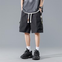 新款潮流休闲短裤男生夏季薄款五分马裤男生宽松男款运动工装裤子