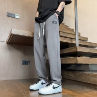 冰丝裤子男士夏季薄款运动速干直筒宽松垂感阔腿裤休闲长裤男款潮