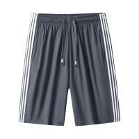 夏冰丝短裤男士薄款宽松大码运动裤冰丝裤休闲裤速干冰丝五分裤