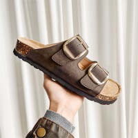 夏季新款凉鞋情侣小众搭扣软底外穿拖鞋一脚蹬懒人鞋9505