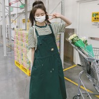 【2024现货】背带裙条纹T恤D101