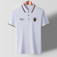 高端男士POLO衫短袖夏季薄款中年商务休闲翻领T恤爸爸装体恤
