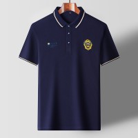 高端男士POLO衫短袖夏季薄款中年商务休闲翻领T恤爸爸装体恤