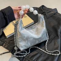 艾米兔女包时尚包包2024新款潮流洋气串珠轻奢休闲手提斜挎链条包