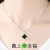 白金色双面黑吊坠+项链   + ¥2.50 