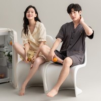 2024新款情侣睡衣夏季纯棉男款女士夏款短袖套装精美家居服春秋款