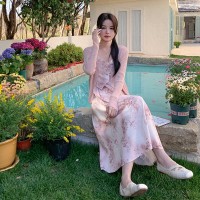 【已出大货】碎花连衣裙两件套B01