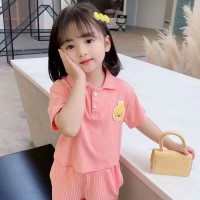女童装夏季运动套装2024新款小儿童宝宝时髦休闲洋气网红短袖夏装