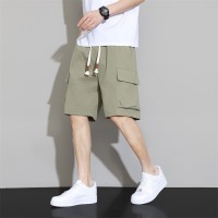 男士休闲短裤夏季薄款透气亲肤宽松直筒大码男装五分休闲裤中裤男