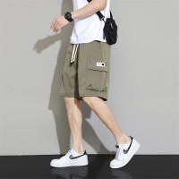 男士休闲短裤夏季薄款透气亲肤宽松直筒大码男装五分休闲裤中裤男
