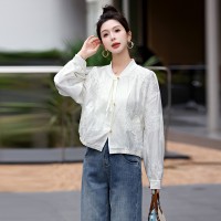2024夏季新款g风刺绣盘扣防晒衣外套女薄款百搭宽松气质洋气上衣