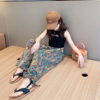 女童裤子夏装薄款2024夏季新款洋气女大童夏天阔腿裤儿童防蚊裤女