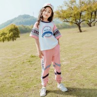 女童运动套装韩版2024夏季儿童装新款短袖夏季儿童洋气宽松两件套