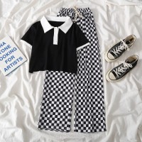 女童夏装新款时尚阔腿裤儿童网红两件套潮
