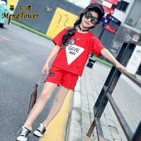 女童夏装套装2024新款洋气网红童装夏季儿童时髦两件套小孩衣服潮