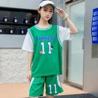 女童夏装运动服2024新款洋气速干衣中大童夏季套装学生篮球服套装