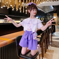 女童夏装套装2024新款时髦儿童网红洋气夏季大童短袖两件套衣服潮