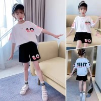 女童运动套装夏装新款时髦洋气儿童2024夏季炸街网红中大童装套装
