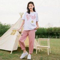 女童夏装套装2024新款韩版时尚中大童两件套女孩夏季洋气短袖潮衣