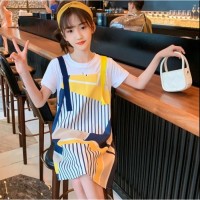 女童夏装连衣裙2024新款韩版小女孩洋气时尚夏季儿童拼接薄款裙子