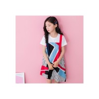 女童夏装连衣裙2024新款韩版小女孩洋气时尚夏季儿童拼接薄款裙子