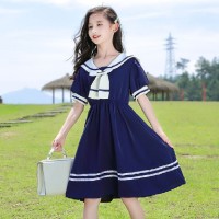 女童裙子夏装新款洋气中大儿童公主裙夏季时髦小女孩泡泡袖连衣裙
