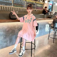 女童连衣裙夏季2024新款洋气时髦儿童夏装公主裙中大童学院风裙子