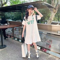 女童连衣裙夏季2024新款洋气时髦儿童夏装公主裙中大童学院风裙子