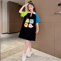 原版质量2024新款韩版洋气女大童夏季裙子潮女童连衣裙夏装儿童裙