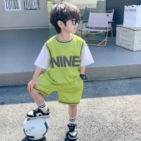 男童夏季套装2024新款儿童短袖两件装中小童男孩运动痞帅篮球服潮